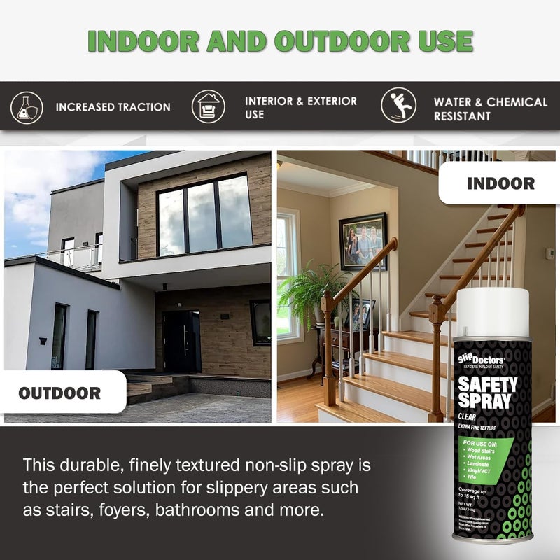 Slip Doctors SlipDoctors Safety Spray - Clear Fine-Textured Non-Slip Spray - Barefoot & Dog Paw Friendly Anti-Slip for Wood, Vinyl, Laminate & Tile - Image 3